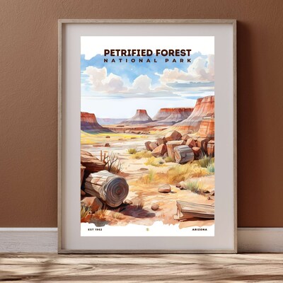 Petrified Forest National Park Poster, Travel Art, Office Poster, Home Decor | S8 - image4